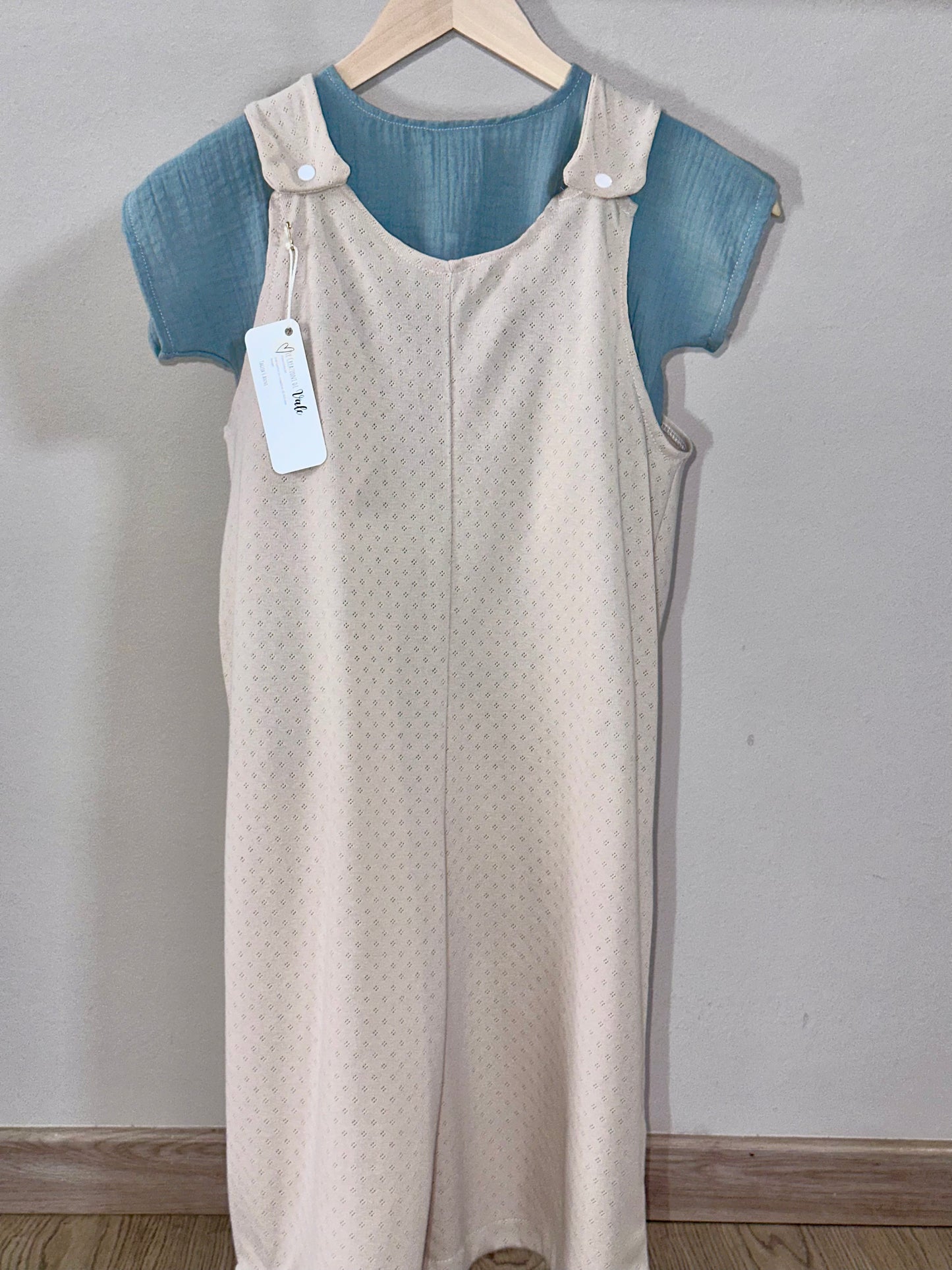 Salopette artigianale in cotone per bambino