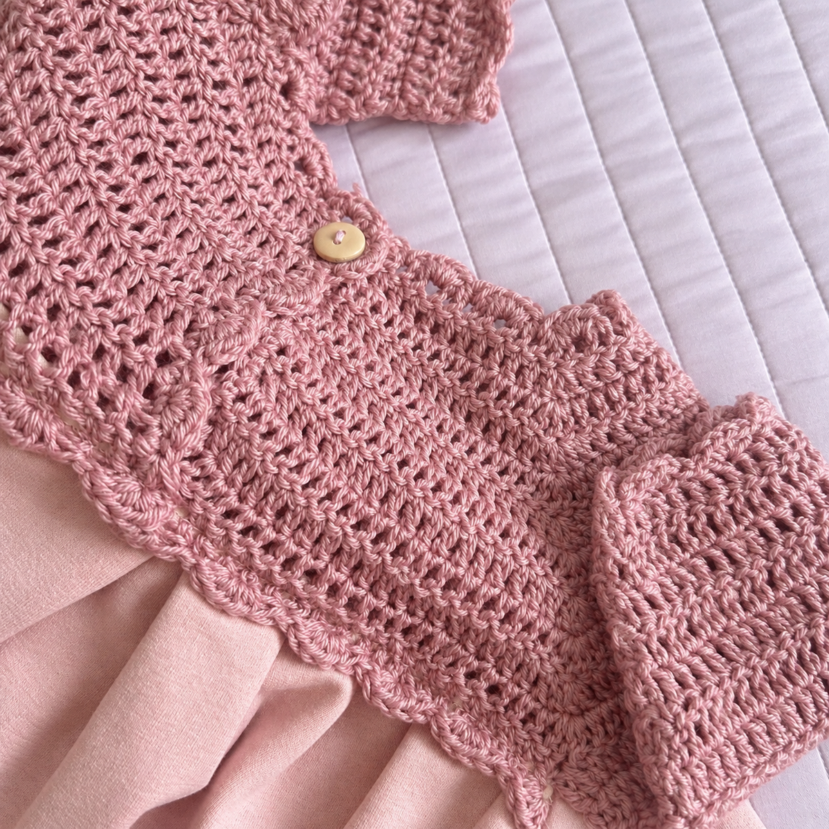Abito Rosa Crochet