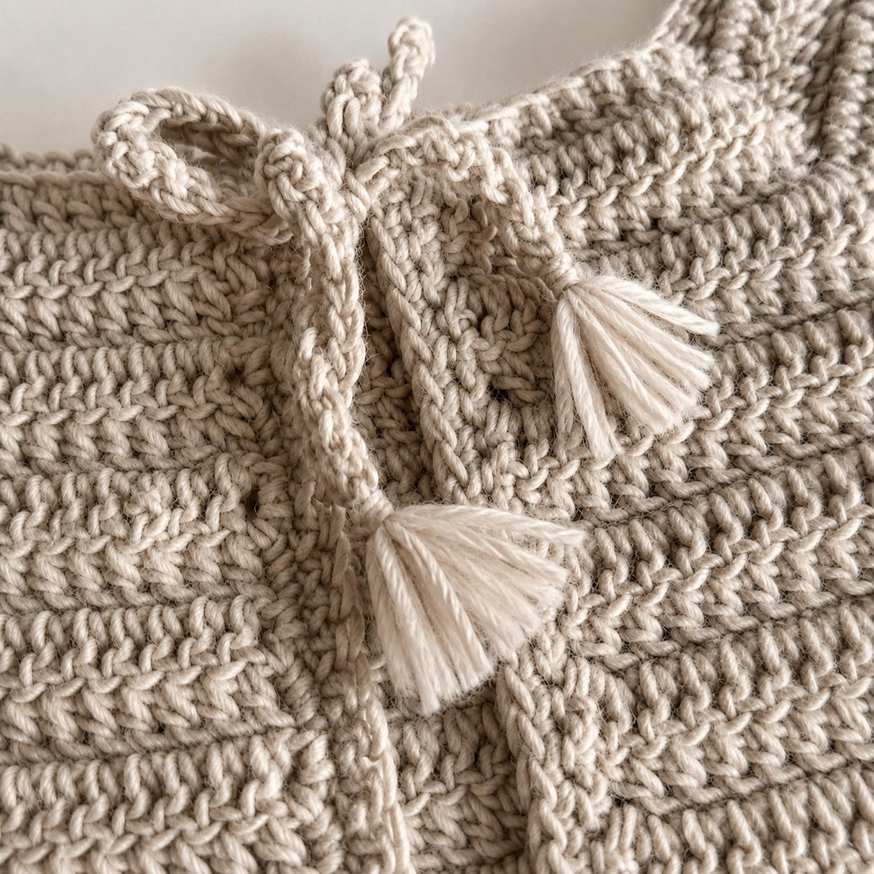 Cardigan in Lana all’Uncinetto con Frange