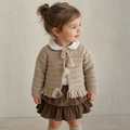 Cardigan in Lana all’Uncinetto con Frange