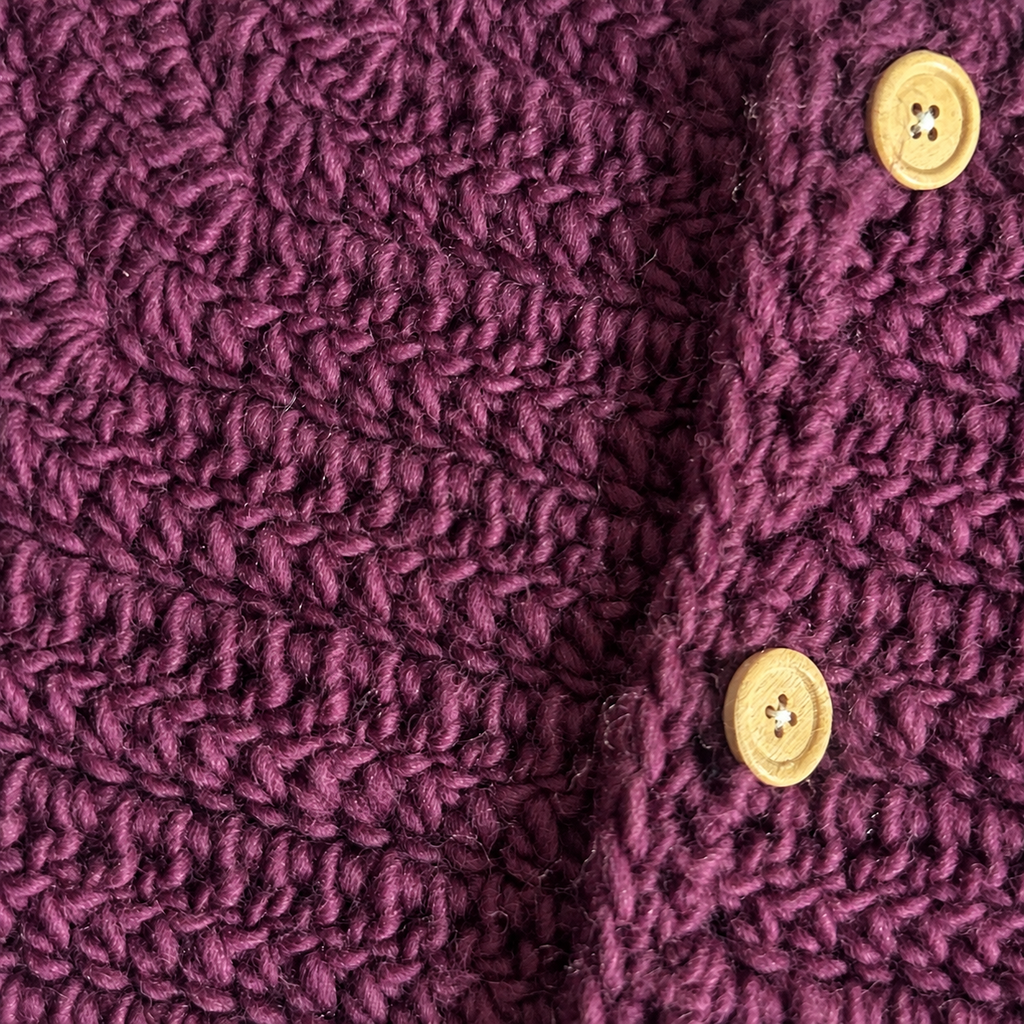 Cardigan in Lana all’Uncinetto