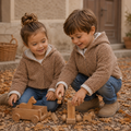 Giacca con cappuccio bouclé – Beige Nocciola