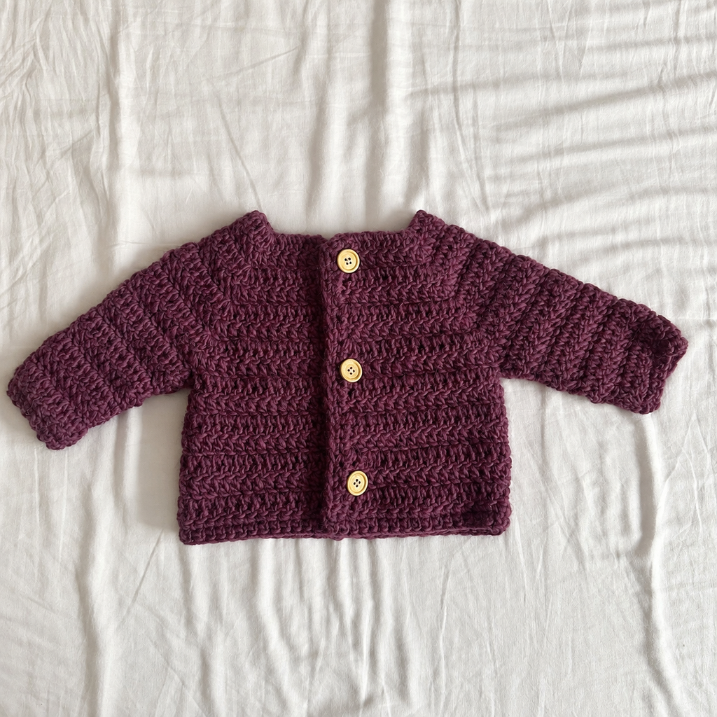 Cardigan in Lana all’Uncinetto